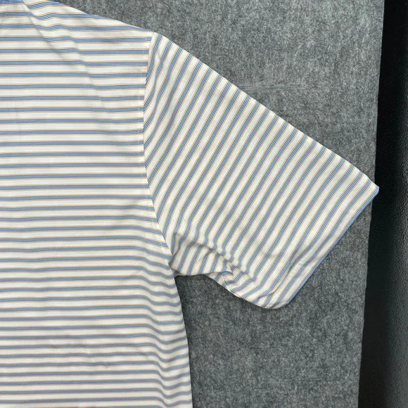 FootJoy Shirt Mens 2XL White Striped Performance Golf Polo Short Sleeve - Picture 16 of 16